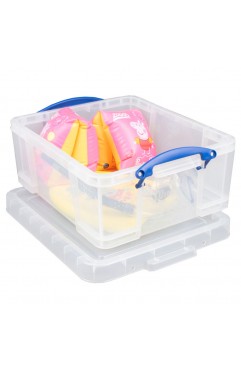 Really Useful Plastic Storage Box 18 Litre Clear