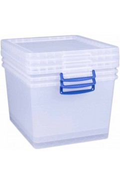 3 x Really Useful Box, 33.5 liters, nestable box with lids