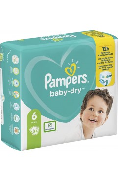 Pampers Baby-Dry Size 6 Nappies up to 12 Hours of Protection 13-18 kg 