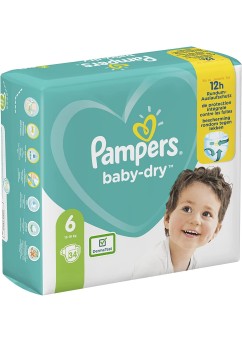 Pampers Baby-Dry Size 6 Nappies up to 12 Hours of Protection 13-18 kg 