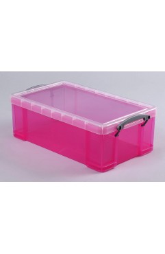 Really Useful 12 Litre Plastic Storage Box  - Pink