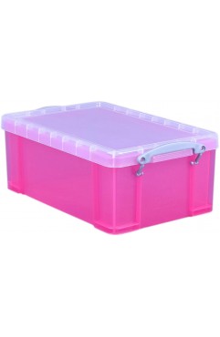 Really Useful Box 9 Litre Plastic Storage, pink