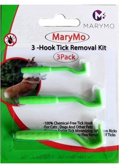 MaryMo 3Pcs Tick Remover Tool,Painlessly Tick for Dogs Cats and Pets  - Colour Green