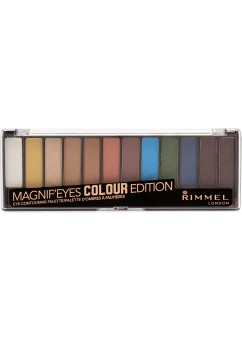 12X Rimmel  Magnif'eyes 12 Pan Eyeshadow Palette -Bold Edition, 14.2 g 