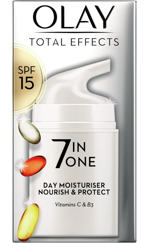Olay Total Effects 7-In-1 Anti-Ageing Moisturiser With Spf15, Niacinamide, Vitamin C And E, 50 Ml 