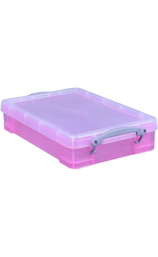 Really Useful 4 Litre Plastic Storage Box - PIink