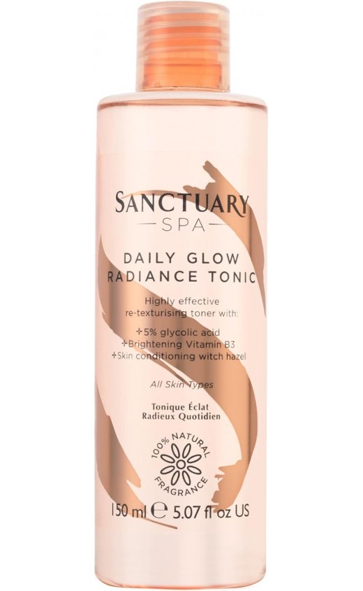 Sanctuary Spa Daily Glow Radiance Tonic Exfoliating Glycolic Toner, 150 ml 