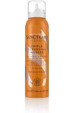 Sanctuary Spa Foaming Face Wash, Triple Cleansing Mousse, 3 in 1 Cleanser and Exfoliator, 150 ml