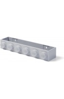 LEGO Book Rack Grey - Stylish and Functional Shelf for Bookshelves- Dimensions 480 x 78 x 116 mm